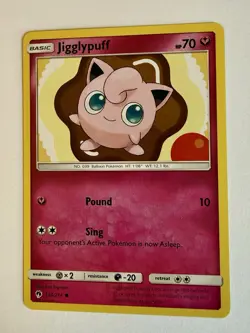 Jigglypuff Common SM - Lost Thunder 133/214 LP Pokemon TCG - Image 1