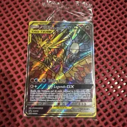 2019 Pokemon Moltres Zapdos Articuno GX #SM210 Stained Glass Promo Sealed - Image 1