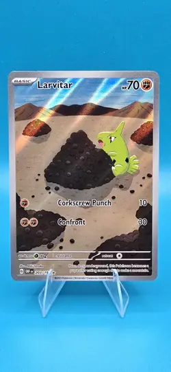 Larvitar 203/197 SV Obsidian Flames Illustration Rare Pokemon Card - #4 - Image 1