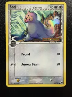 Seel (Delta Species) 62/101 Pokemon Dragon Frontiers Reverse Holo Stamped MP - Image 1