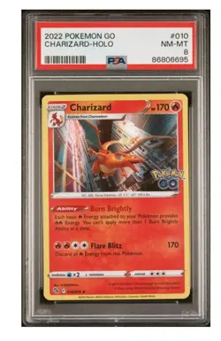 2022 POKEMON GO #010 CHARIZARD-HOLO PSA 8 - Image 1