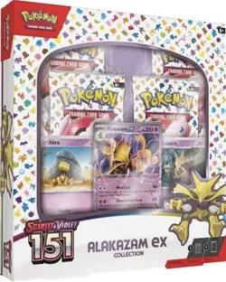 Pokemon TCG Scarlet & Violet 151 Alakazam ex Collection Box English Promo - Image 1