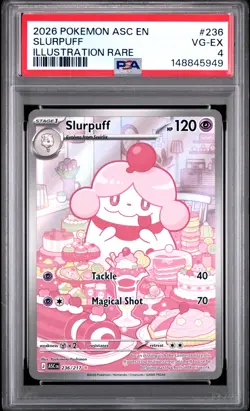 2026 POKEMON ASC EN-ASCENDED HEROES ILLUSTRATION RARE #236 SLURPUFF PSA 4 - Image 1