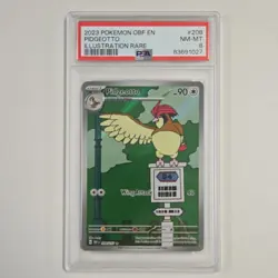Pidgeotto 208/197 SV03 Obsidian Flames Illustration Rare Holo PSA 8 ENG - Image 1