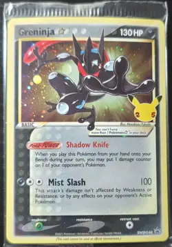 Pokemon Greninja Gold Star SWSH144 Promo Sealed Celebrations Pack NM - Image 1