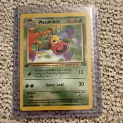 Pokemon TCG Weepinbell 048 Jungle 1st Edition Regular Uncommon 1999 English - Image 1