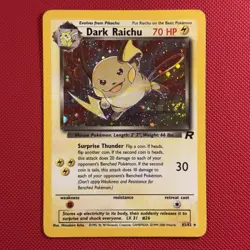 Pokemon Vintage Holo Secret-rare Dark Raichu 83/82 Team Rocket Wotc 2000 - Image 1