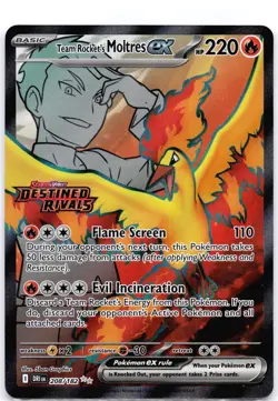 Team Rocket's Moltres ex 208/182 Holo Miscellaneous Cards & Products - Image 1