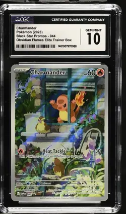 Pokemon Charmander 2023 SV Black Star Promo #044 Obsidian Flames CGC 10 Gem Mint - Image 1