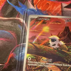 Pokemon TCG Larvesta Illustration Black Bolt, Card 099/086 Near Mint Condition - Image 2