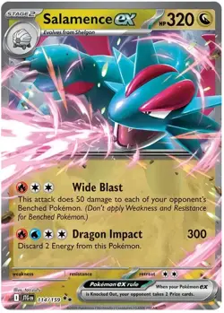 Salamence ex 114/159 Journey Together Double Rare Holo Pokemon NM - Image 1