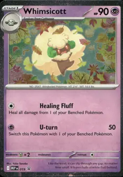 Whimsicott (Cosmos Holo) 019 Holo Promo ME: Mega Evolution Promo Pokemon Holo NM - Image 1