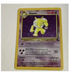 Pokemon Hypno Holo Rare Card Fossil 8/62 Unlimited English Wotc 1999 - Image 1