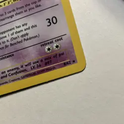 Pokemon Hypno Holo Rare Card Fossil 8/62 Unlimited English Wotc 1999 - Image 3