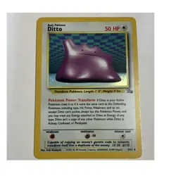 Pokemon Ditto Holo Rare Card Fossil 3/62 Unlimited English Wotc 1999 - Image 1