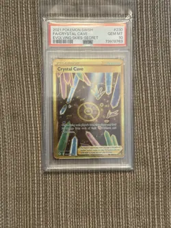 Psa 10 2021 Pokemon Evolving Skies Crystal Cave Gold Ultra Rare #230 - Image 1