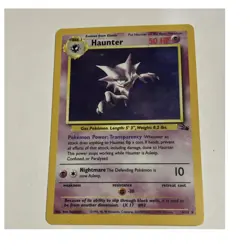 Pokemon Haunter Holo Rare Card Fossil 6/62 Unlimited English Wotc 1999 - Image 1