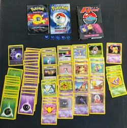 Pokemon Trouble Theme Deck WOTC Vintage Team Rocket 1999 Complete Box (A) - Image 1