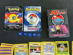 Pokemon Trouble Theme Deck WOTC Vintage Team Rocket 1999 Complete Box (A) - Image 3