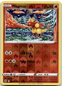 Magmar 019/172 Common Brilliant Stars Pokemon Shinji Kanda Reverse Holo NM - Image 1
