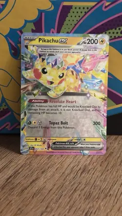 Pikachu ex 57/191 Double Rare Pokemon TCG SV08: Surging Sparks NM - Image 1