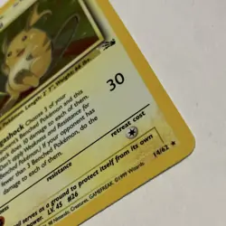 Pokemon Raichu Holo Rare Card Fossil 14/62 Unlimited English WotC 1999 - Image 3