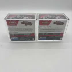 Lot (2) Pokemon SV10 Destined Rivals English Booster Boxes Sealed w/Acrylic Case - Image 2