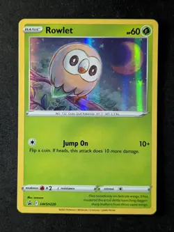 2019-2023 Pokemon ROWLET #SWSH220 Sword & Shield Black Star Promos ENG - Image 1