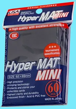 60 KMC Small Hyper Mat Blue Card Barrier Matte Deck Protector Sleeves Mini Japan - Image 1