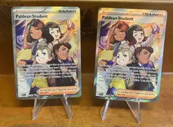 Paldean Student 231/091 - Paldea Fates -Full Art Trainer Rare NM/M (2 Cards) - Image 1