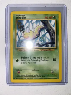 2x Pokemon TCG Weedle Base Set 69/102 Common Card NM 1999-2000 WOTC - Image 1
