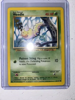 2x Pokemon TCG Weedle Base Set 69/102 Common Card NM 1999-2000 WOTC - Image 2