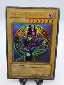 Dark Magician LOB-005 Lightly Played LP Ultra Rare Holo Yugioh Card 2002 - Image 1