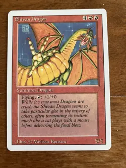MTG Shivan Dragon | Revised Edition | NM-Never Played | Magic The Gathering - Image 1