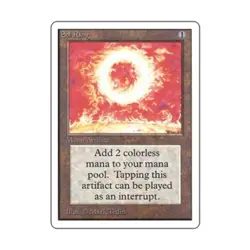 WOTC MtG Unlimited Sol Ring (U) EX - Image 1