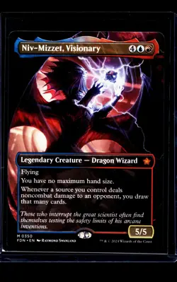 2024 MTG Magic the Gathering FDN Foundations Borderless 350 Niv-Mizzet Visionary - Image 1