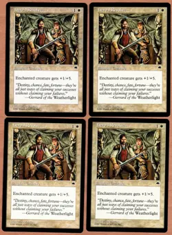 MTG Magic The Gathering 4x Hero's Resolve - Tempest (TMP) Playset Enchantment - Image 1