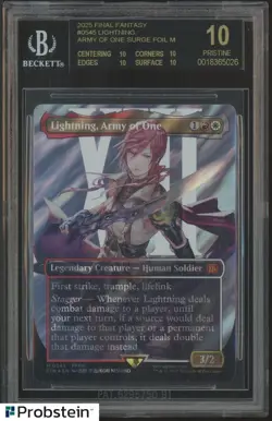 2025 MTG Final Fantasy #0545 Lightning Army of One Surge Foil BGS 10 BLACK LABEL - Image 1