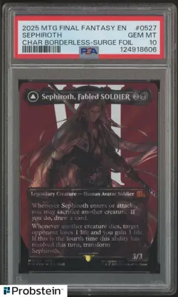 2025 MTG Final Fantasy EN Borderless Surge Foil #0527 Sephiroth PSA 10 GEM MINT - Image 1