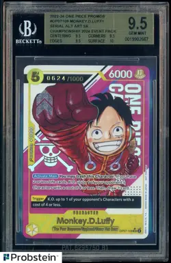 2022-24 One Piece Promos Champship Event OP07109 Monkey D. Luffy Serial BGS 9.5 - Image 1