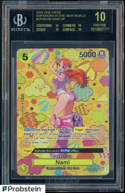 2024 One Piece Emperors in The New World OP08106 Nami SP BGS 10 BLACK LABEL - Image 1