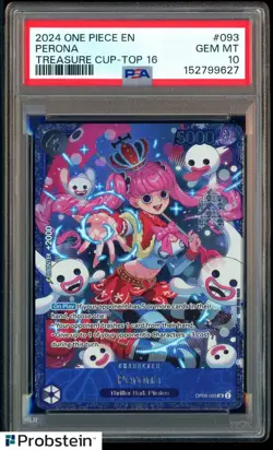 2024 One Piece EN Treasure Cup Top 16 #093 Perona PSA 10 GEM MINT - Image 1