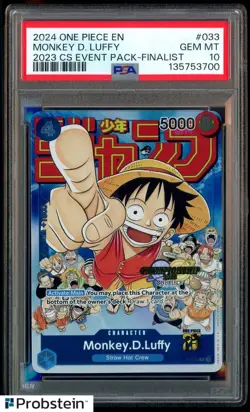 2024 One Piece 2023 CS Event Pack #033 Monkey D. Luffy PSA 10 GEM MINT - Image 1