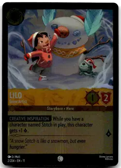 Lorcana Lilo - Snow Artist Winterspell 11 #2/204 Common Foil NM - Image 1