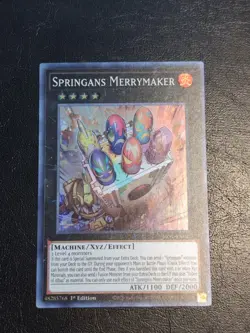 Yu-Gi-Oh SUPER RARE CARD SPINGANS MERRYMAKER LIOV-EN041 1ST NM/VLP - Image 1