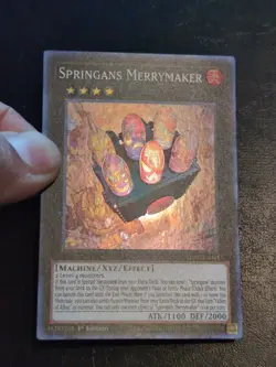 Yu-Gi-Oh SUPER RARE CARD SPINGANS MERRYMAKER LIOV-EN041 1ST NM/VLP - Image 2