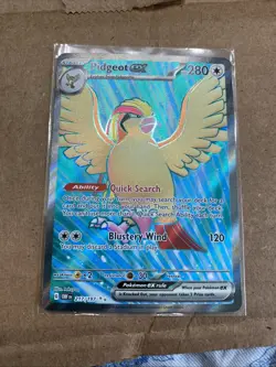 Pidgeot ex 217/197 NM CLOSE UP PIX Obsidian Flames UR Holo Pokemon Card - Image 1