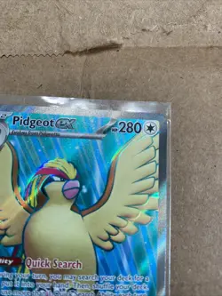 Pidgeot ex 217/197 NM CLOSE UP PIX Obsidian Flames UR Holo Pokemon Card - Image 3