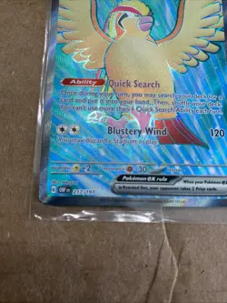 Pidgeot ex 217/197 NM CLOSE UP PIX Obsidian Flames UR Holo Pokemon Card - Image 5