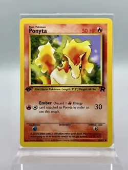 Ponyta 1st Edition 64/82 Team Rocket LP - Pokemon TCG Card Common - Image 1